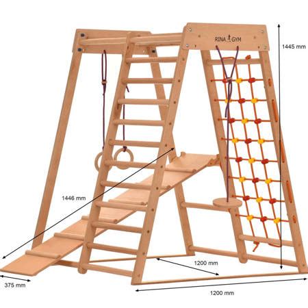 Drewniany Plac Zabaw Tr Jk T Wspinaczkowy Classic Natural Rinagym