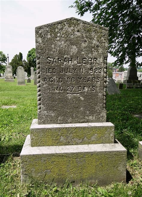 Sarah Lecrone Lehr Find A Grave Memorial