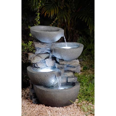 Shop Modern Bowls With LED Lights Indoor Outdoor Water Fountain Free