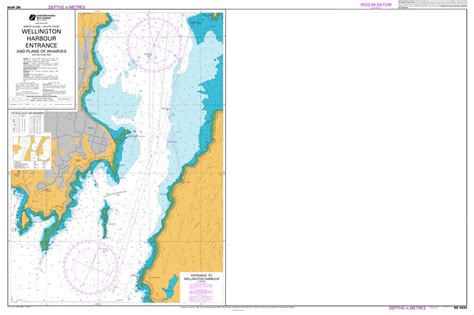 Entrance to Wellington Harbour Map by Land Information New Zealand ...