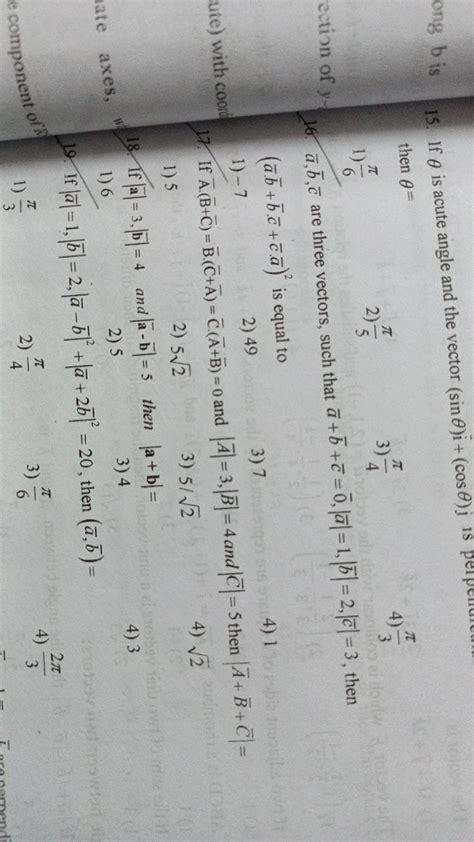 If θ is acute angle and the vector sinθ i cosθ j is then θ Filo