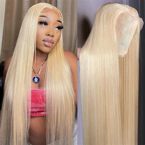 Sweetie 32 Inch 613 Lace Front Wig Human Hair 12a Blonde