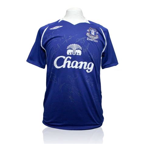 Everton squad signed shirt - 15 signatures - Genuine Signed Sports ...