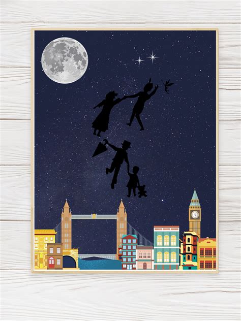 Disney Peter Pan Poster Decor, Printable Wall Art, Home Wall Art Decor, Digital Print, Instant ...