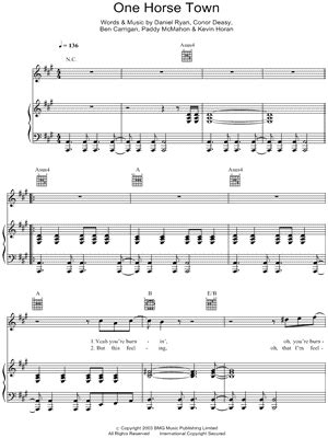 "One Horse Town" Sheet Music - 2 Arrangements Available Instantly - Musicnotes