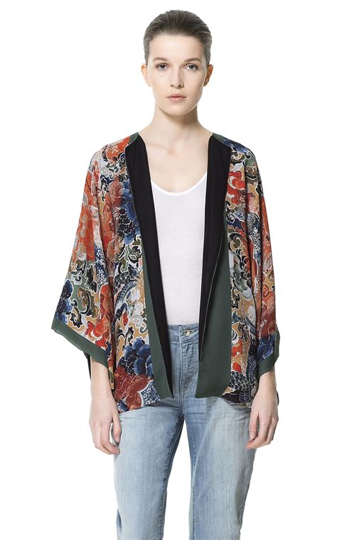 Owli Zara Japanese Print Kimono Kimono Jacket Floral Kimono