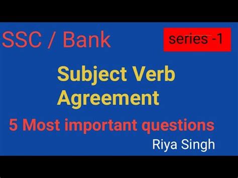 Subjects Verb Agreement Practice Most 5 Questions Verb Agreement