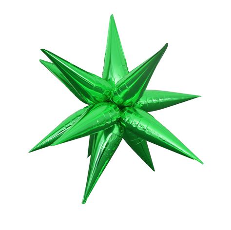 Color Wheel Brand Foil Starburst Balloon Green Bargain Balloons