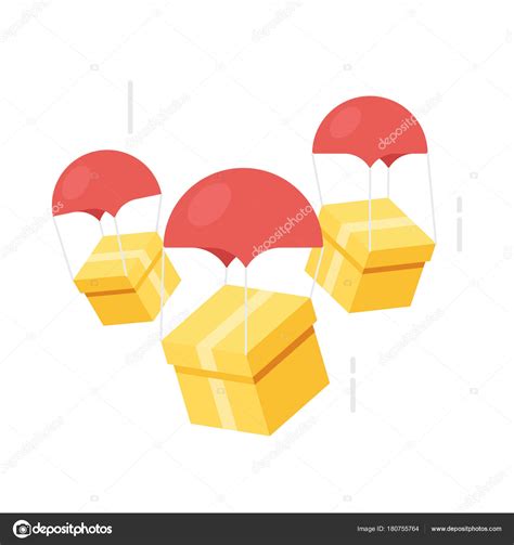 Flying Parachute Boxes Delivery Service Parachute Parcel Gift Sky