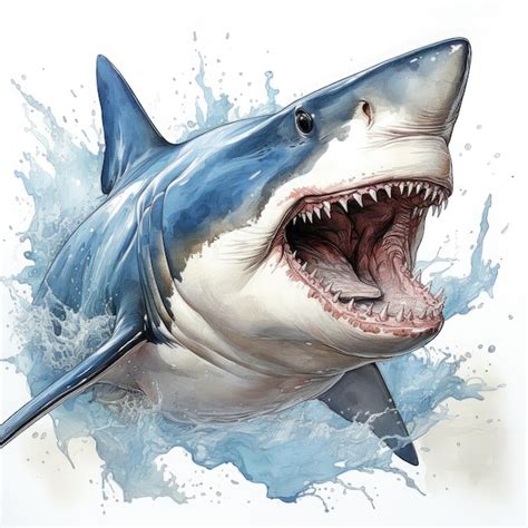 Premium Photo Waterco Hammerhead Shark Clipart Illustration Generative Ai