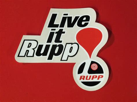 Live It Rupp Sticker Decal Mini Bike Snowmobile Kart Roadster