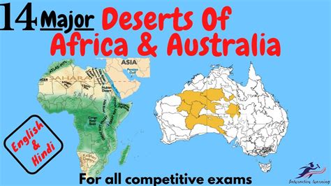 Major Deserts Of Africa And Australia English And Hindi Youtube