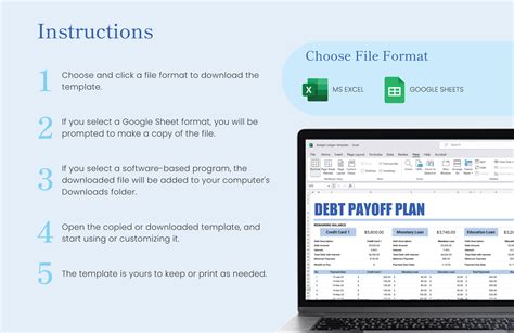 Debt Payoff Plan Template in Excel, Google Sheets - Download | Template.net