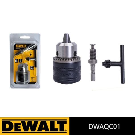 DEWALT Патрон для дрели 1.5-10мм с переходником и ключем, 3/8''-24UNF ...