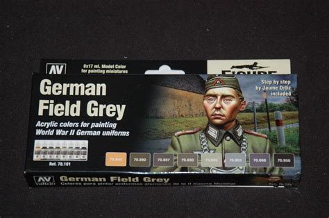 Vallejo German Field Grey Uniform Set 17ml Open Box EBay