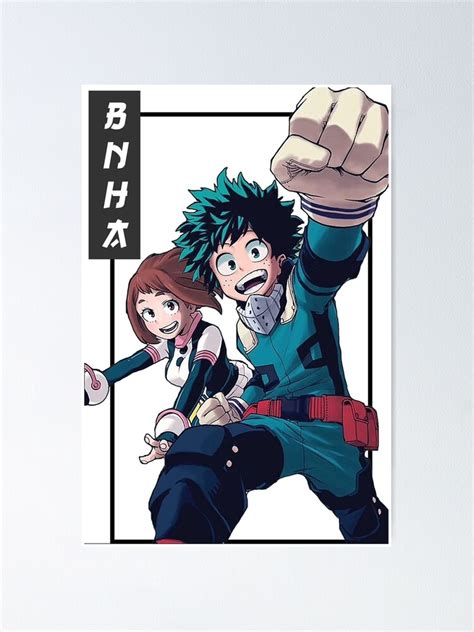 Deku Midoriya Uraraka Ochako Poster By Rays95 Redbubble