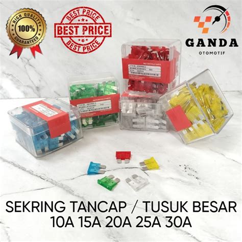 Jual FUSE DX BESAR 10A 15A 20A 25A 30A SEKRING TUSUK TANCAP BESAR