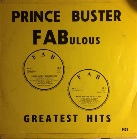 Prince Buster - Fabulous Greatest Hits (Vinyl) | Discogs