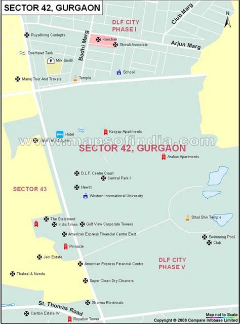 Sector 42 Gurgaon Map