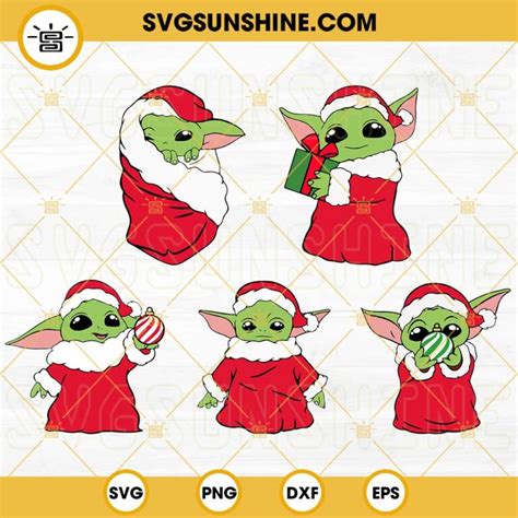 Baby Yoda Christmas Svg Bundle Baby Yoda Santa Claus Svg Christmas