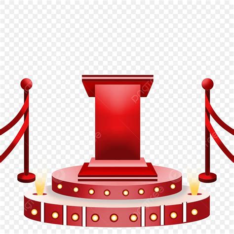 Debate Podium Clipart Vector Realistic Detailed 3d Stage Stand Or