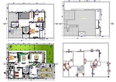 Modern House plan Project of AutoCAD file - Cadbull