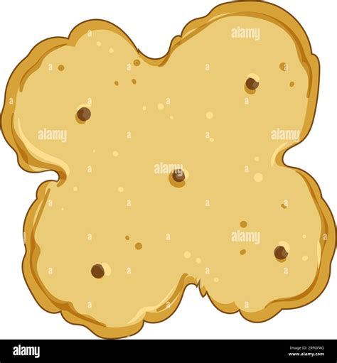 Closeup Cracker Biscuit Cartoon Vector Illustration Stock Vector Image