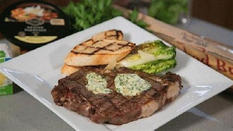 Grilled Ribeye Steak And Caesar Salad