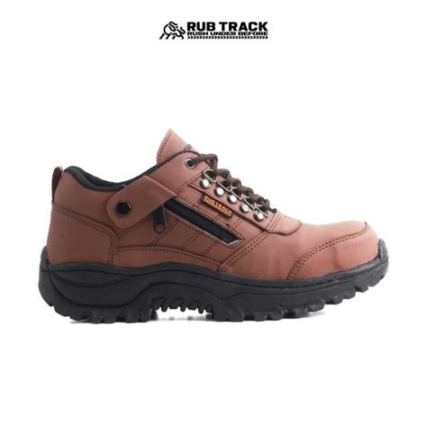 Promo Sepatu Safety Pria Kulit Asli Low Boots Tracking Safety Shoes