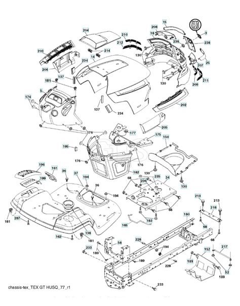 Husqvarna Yth V Chassis Frame Ghs