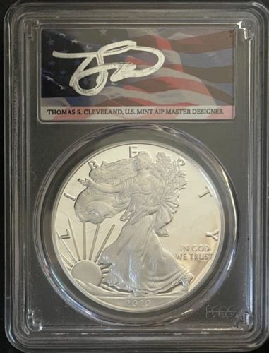 2020 W AMERICAN SILVER EAGLE PCGS PR70DCAM FIRST DAY ISSUE SIGNED BY