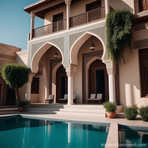 iranian villa architecture stable diffusion