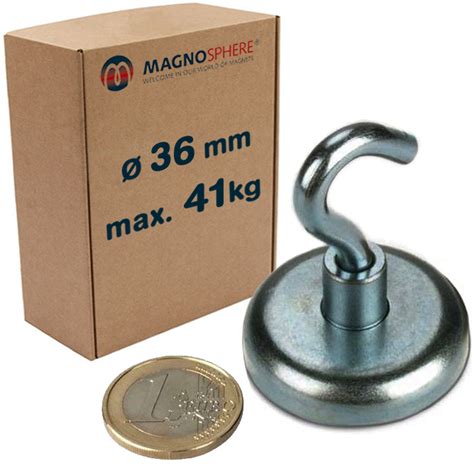 Magnethaken Magnet Mit Haken Mm Neodym Zink H Lt Kg