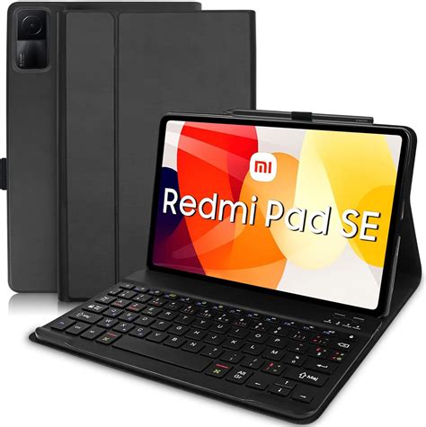 Yuejidz Coque Clavier Pour Xiaomi Redmi Pad Se Coque En Cuir Avec