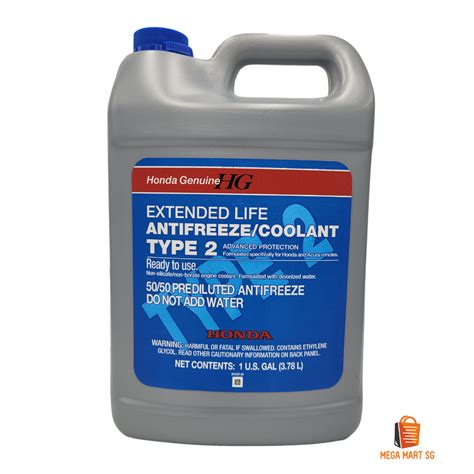 Honda Genuine Extended Life Antifreeze Coolant Type 2 50 Premixed