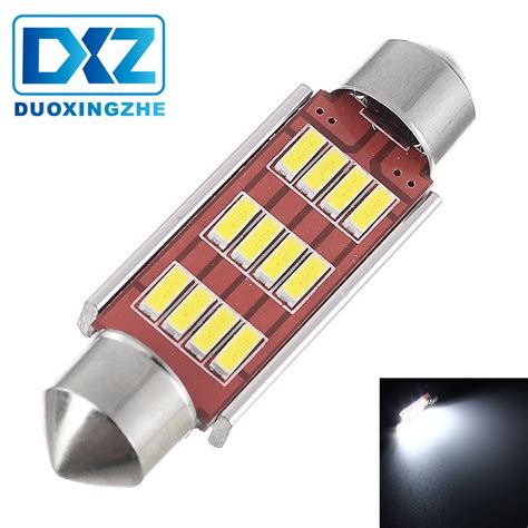 Uds Dc V Festoon Dome Led Mm Smd C W Led De Luz Blanca