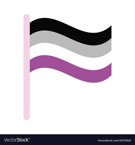 Asexual Pride Flag Sexual Orientation Multy Vector Image