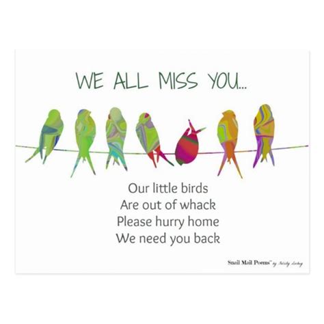 We All Miss You Poem from Kids Postcard | Zazzle.com