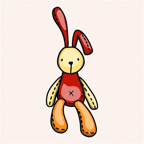 Premium Vector Cute Rabbit Doll Illustration