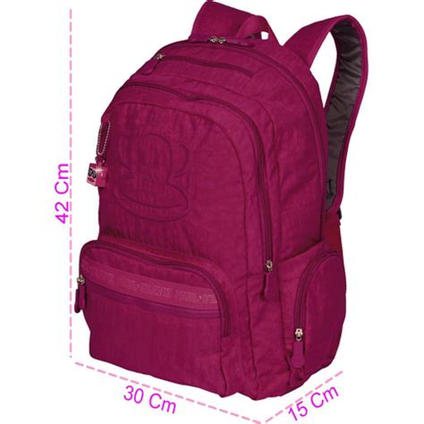 Mochila Escolar Costas Juvenil Paul Frank 20t03 Grande Chaveiro Impermeável Rosa Lançamento