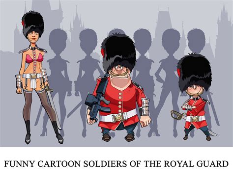 Funny cartoon soldiers of the royal guard on Behance