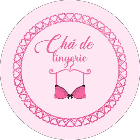 Painel De Festa Redondo x Chá de Lingerie Corações Rosas