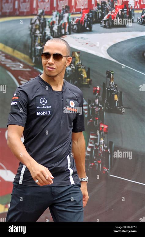 British Formula One Driver Lewis Hamilton Of Mclaren Mercedes Arrives