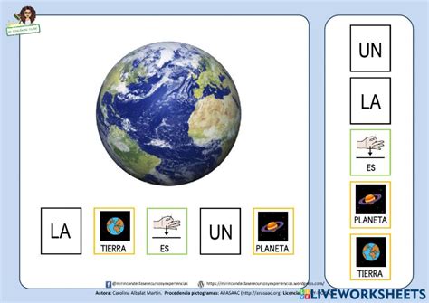 La Tierra Es Un Planeta Worksheet Live Worksheets