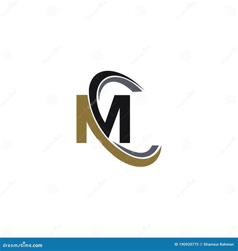 Initial Letter Mc Logo Or Cm Logo Vector Design Template Stock Vector