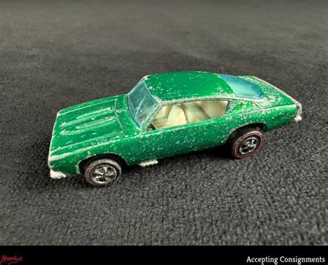 Vintage 1967 Original Mattel Hot Wheels Redline Custom Barracuda Green