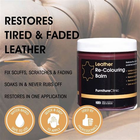 Leather Recolouring Balm 250ml Recolourrestore Leather Sofa Chair