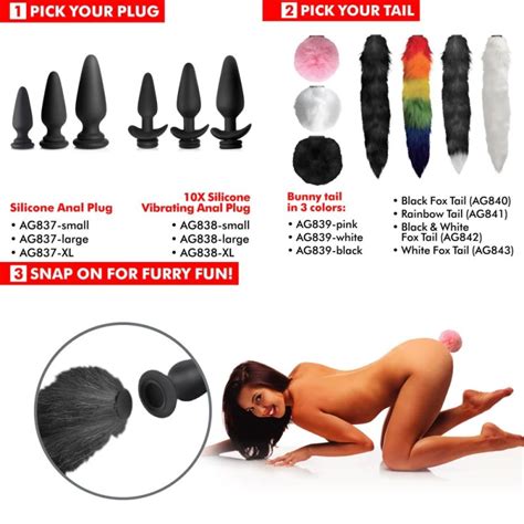 Tailz Snap On Interchangeable Vibrating Xl Silicone Anal Plug