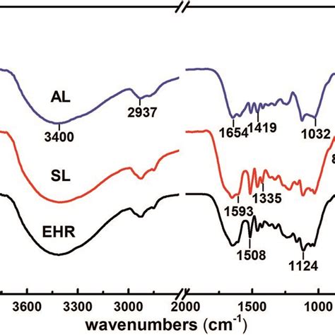 Ft Ir Spectrum Of Al Sl And Ehr At Wavenumbers 3800 800 Cm⁻¹ Download Scientific Diagram