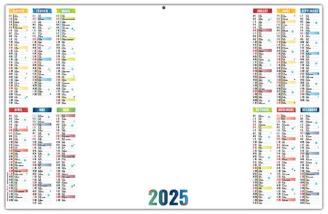 Calendrier Publicitaire Effacable Effacable 2025 445X285 Calendriers